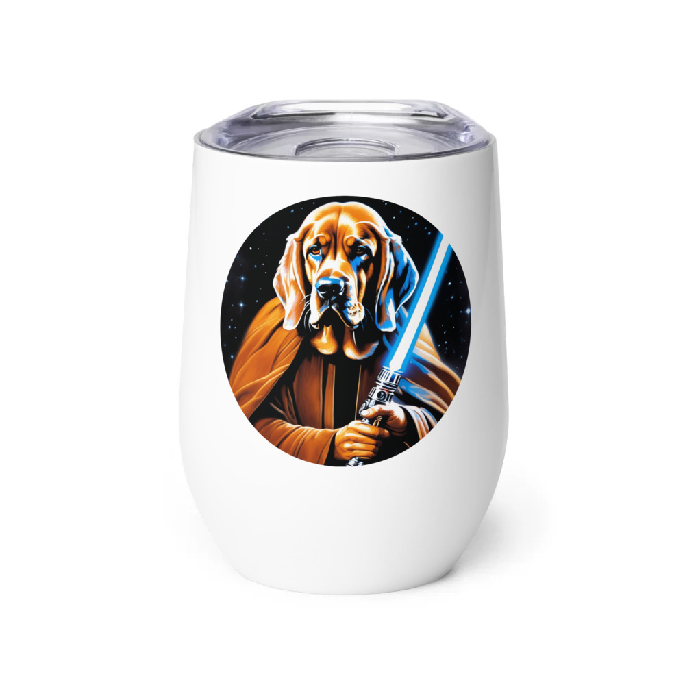 PugMug Custom Bloodhound Wine Tumbler