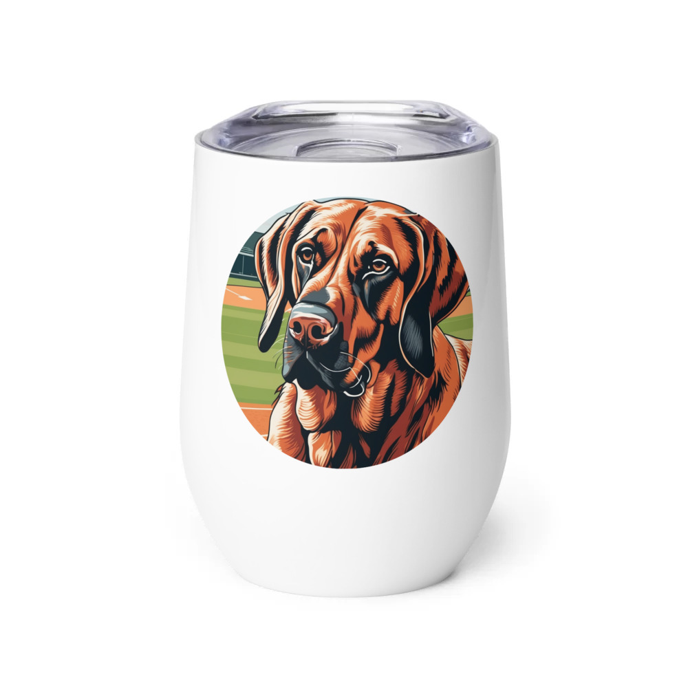 PugMug Custom Bloodhound Wine Tumbler