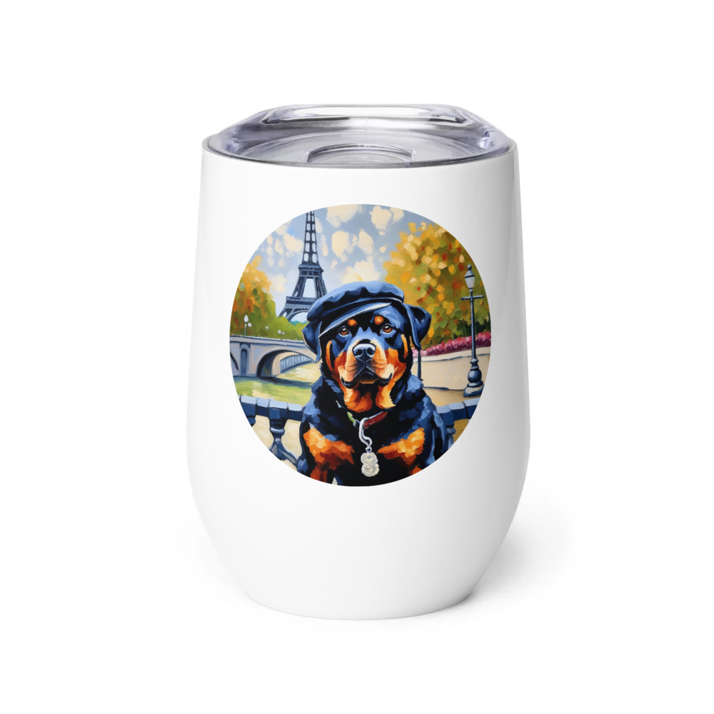 PugMug Custom Rottweiler Wine Tumbler