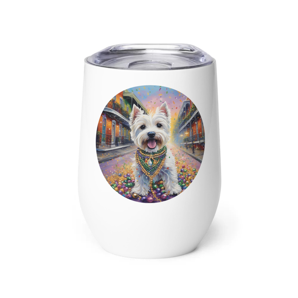 PugMug Custom West Highland White Terrier Wine Tumbler