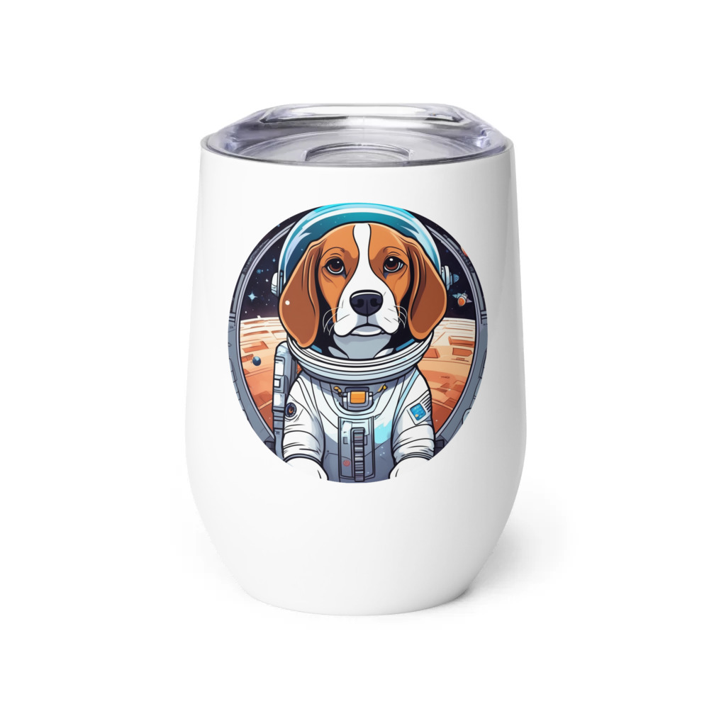 PugMug Custom Beagle Wine Tumbler