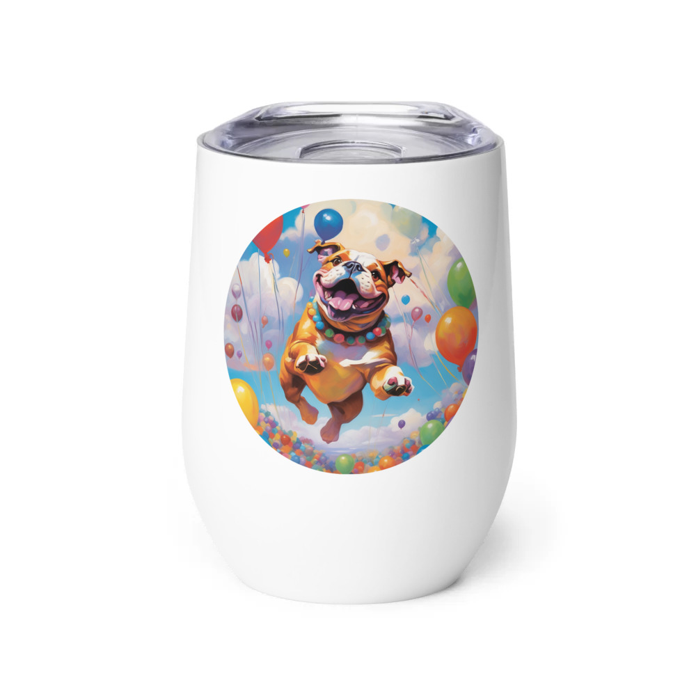 PugMug Custom Bulldog Wine Tumbler
