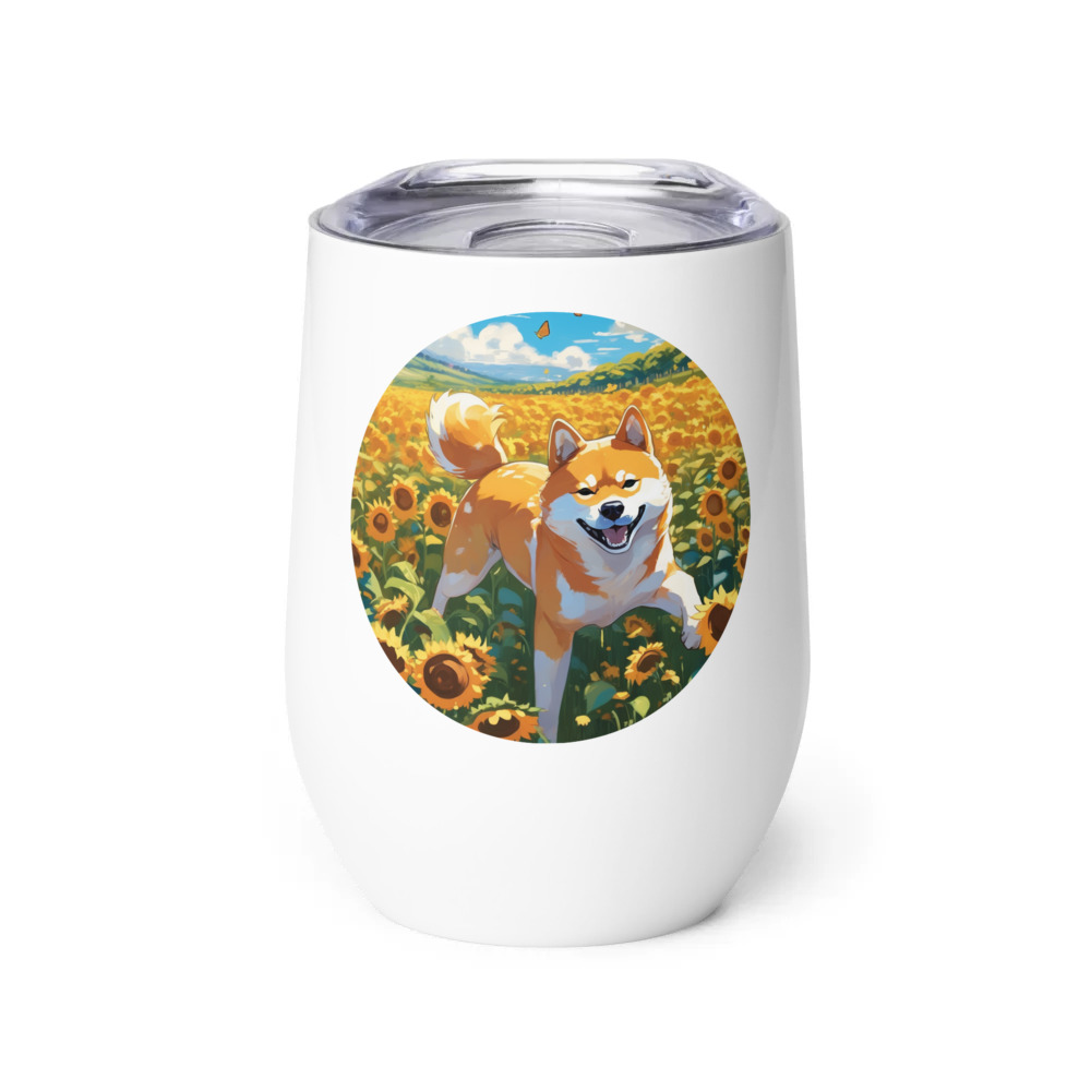 PugMug Custom Shiba Inu Wine Tumbler