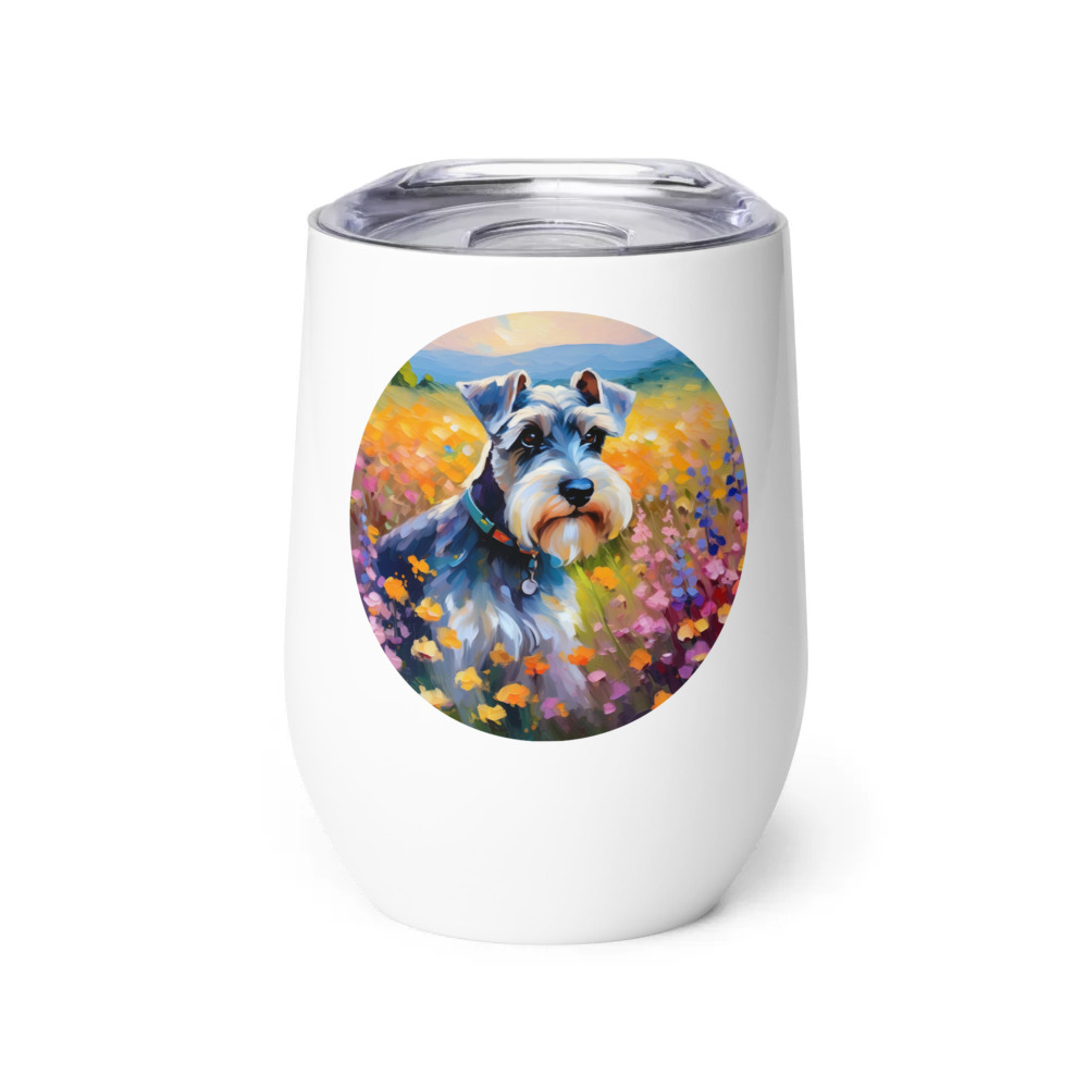 PugMug Custom Miniature Schnauzer Wine Tumbler