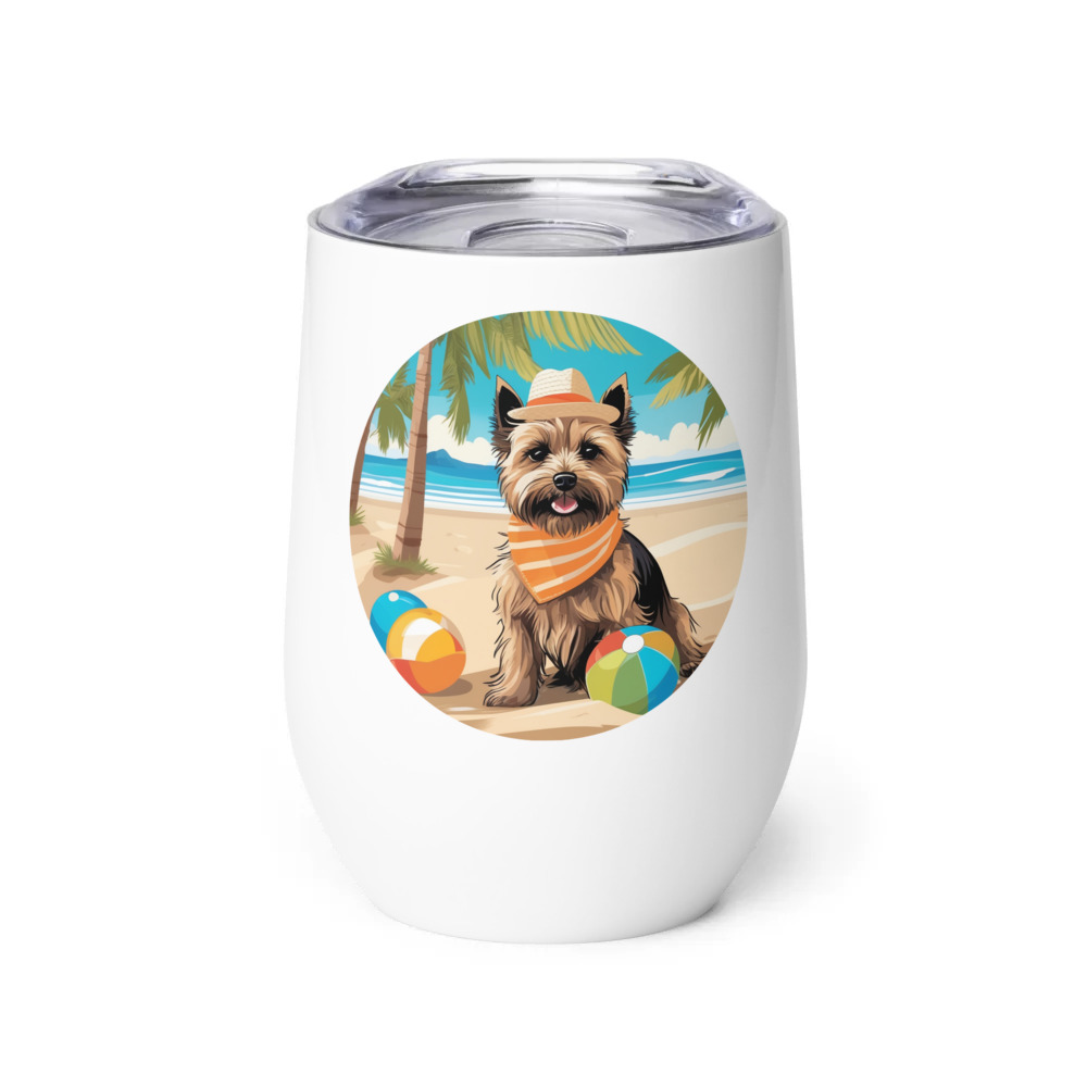 PugMug Custom Cairn Terrier Wine Tumbler