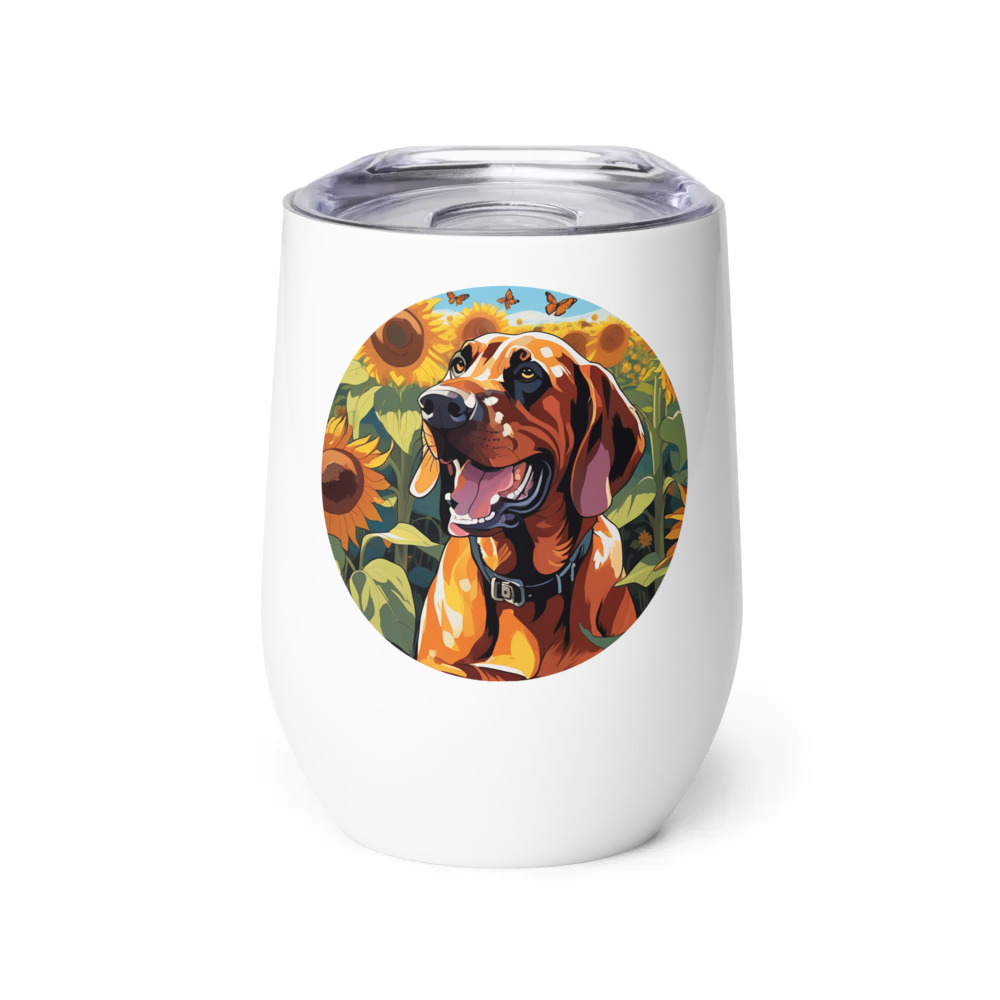 PugMug Custom Bloodhound Wine Tumbler