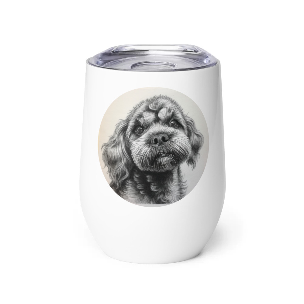 PugMug Custom Lily Wine Tumbler