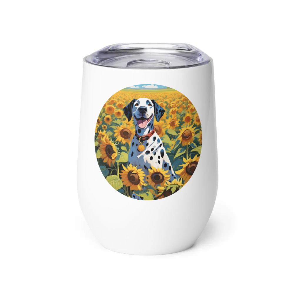 PugMug Custom Dalmatian Wine Tumbler