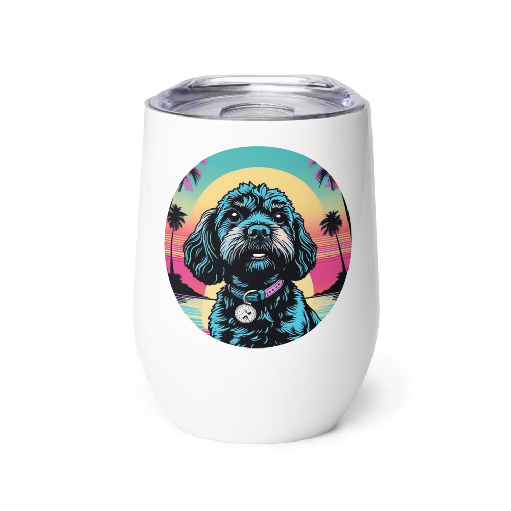 PugMug Custom Lily Wine Tumbler