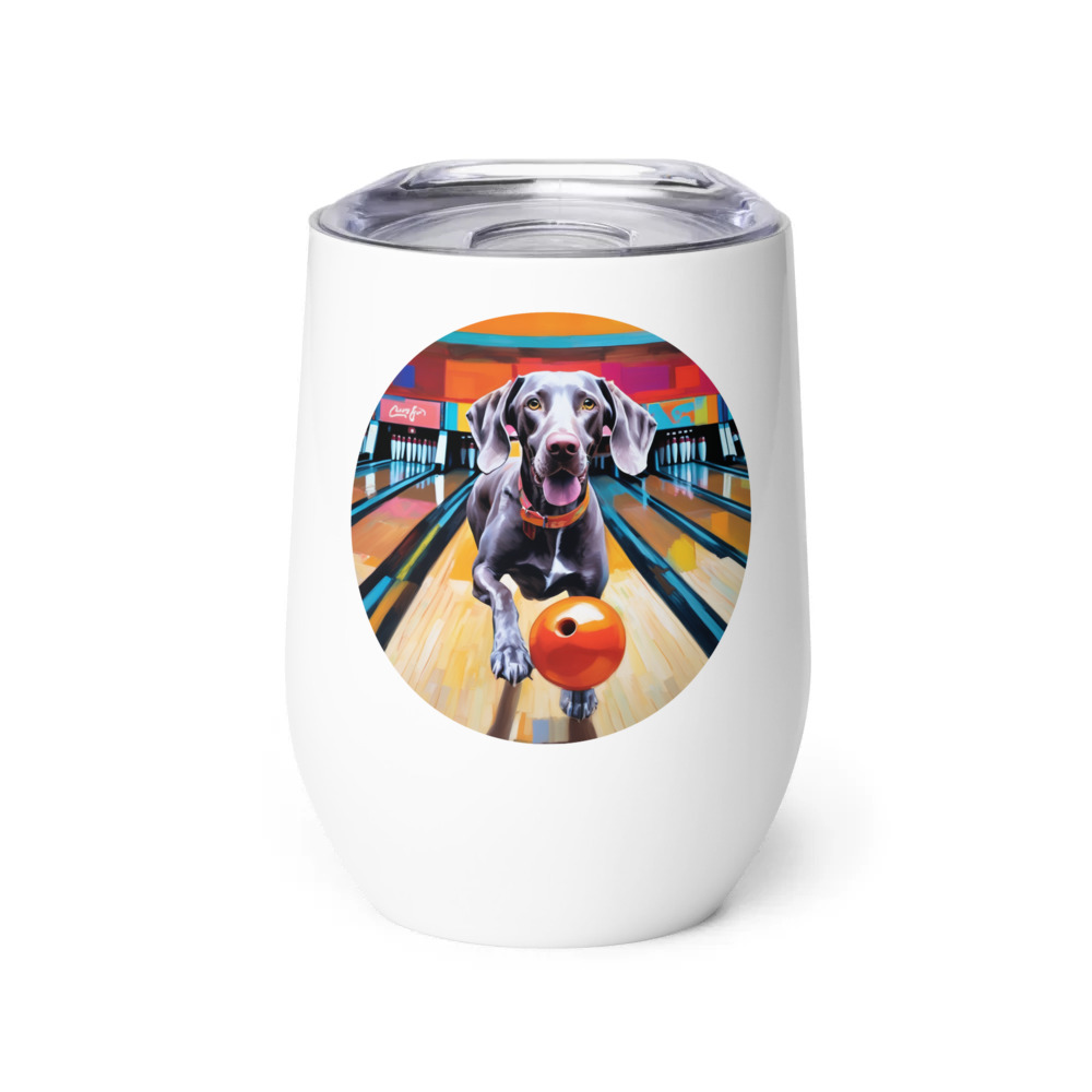 PugMug Custom Weimaraner Wine Tumbler