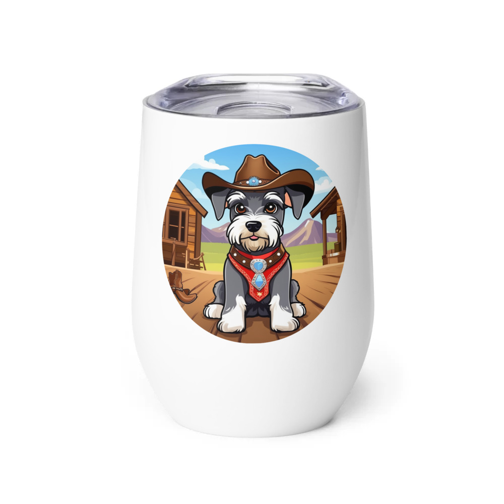 PugMug Custom Miniature Schnauzer Wine Tumbler