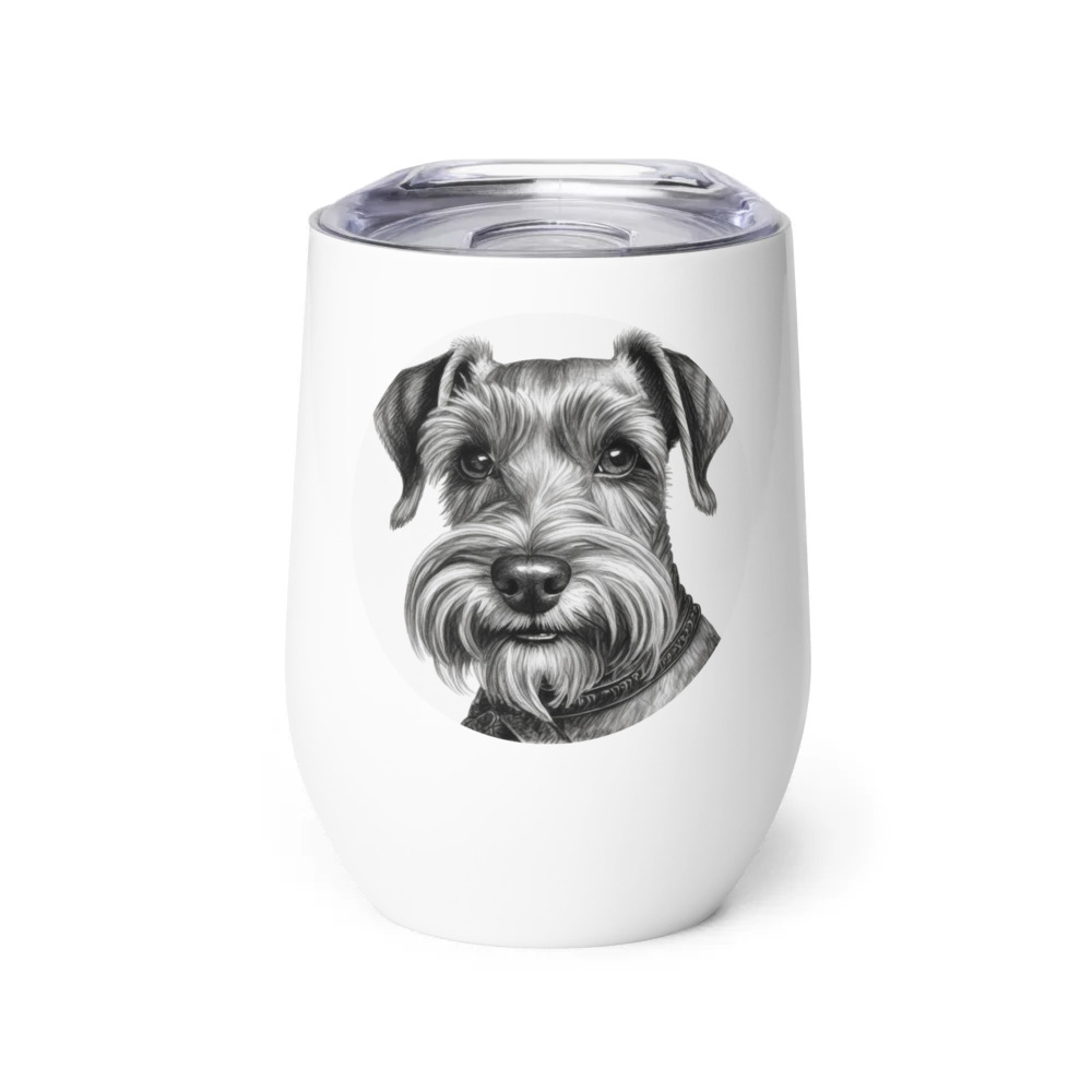 PugMug Custom Miniature Schnauzer Wine Tumbler