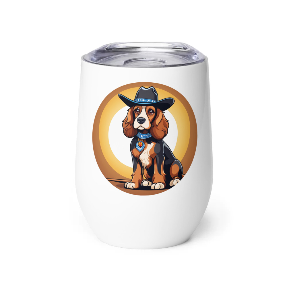 PugMug Custom English Cocker Spaniel Wine Tumbler
