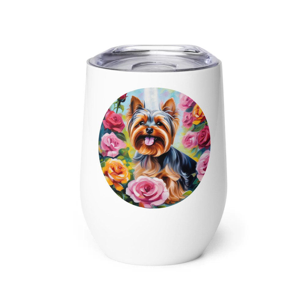 PugMug Custom Yorkshire Terrier Wine Tumbler