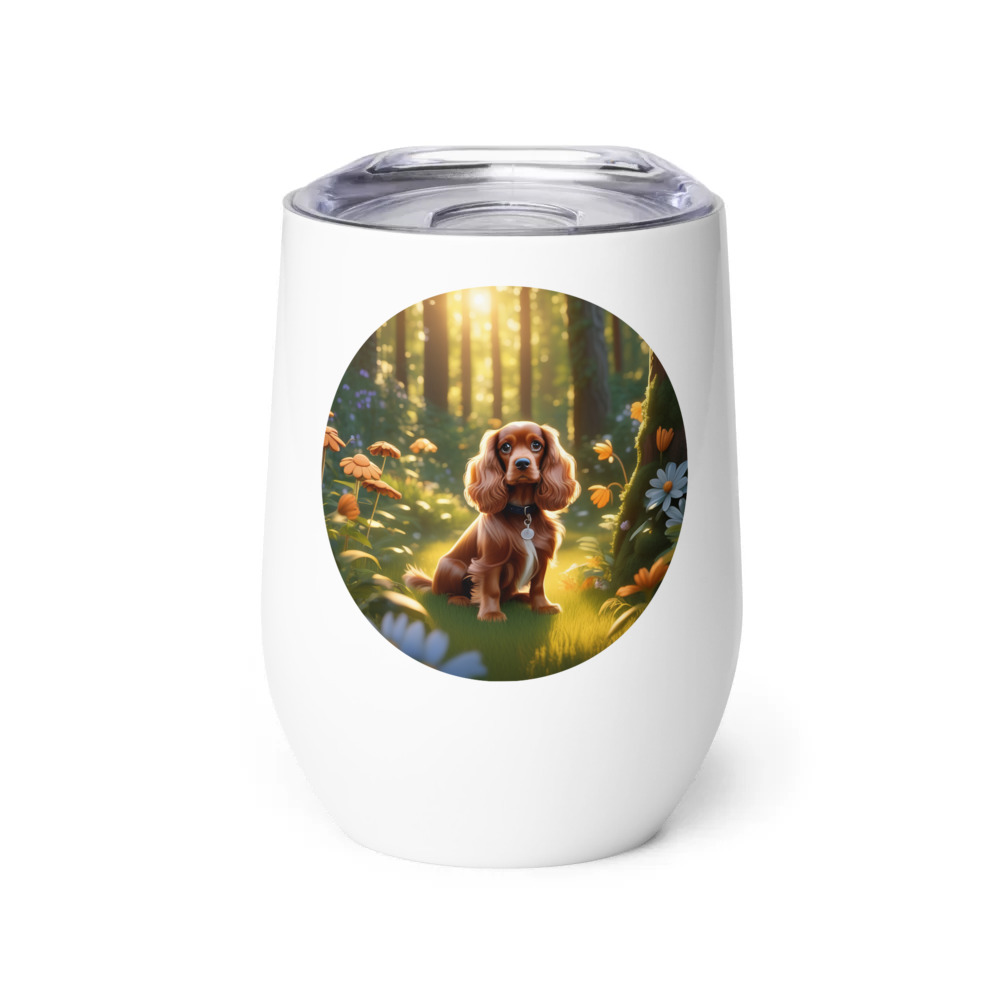PugMug Custom English Cocker Spaniel Wine Tumbler