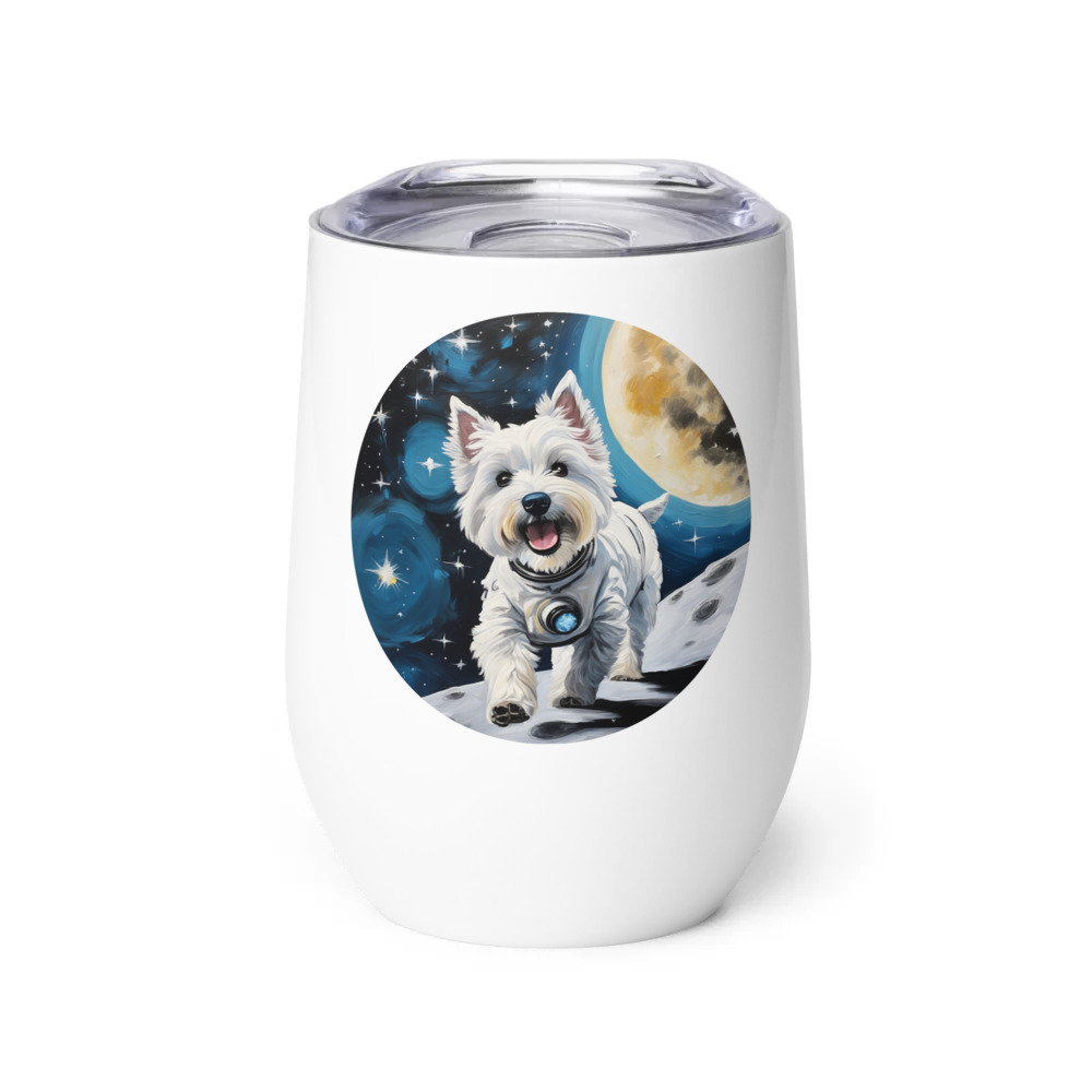 PugMug Custom West Highland White Terrier Wine Tumbler