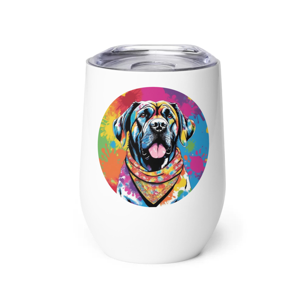 PugMug Custom Mastiff Wine Tumbler