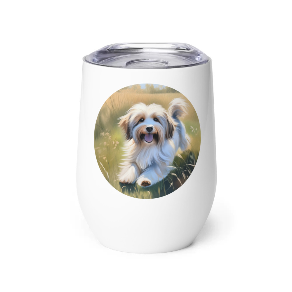 PugMug Custom Tan Havanese Dog Wine Tumbler