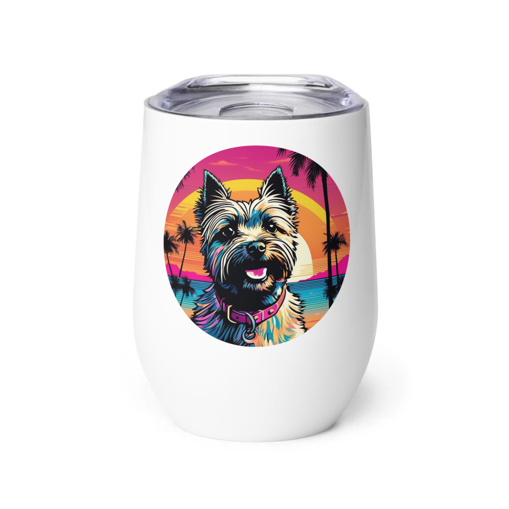 PugMug Custom Cairn Terrier Wine Tumbler
