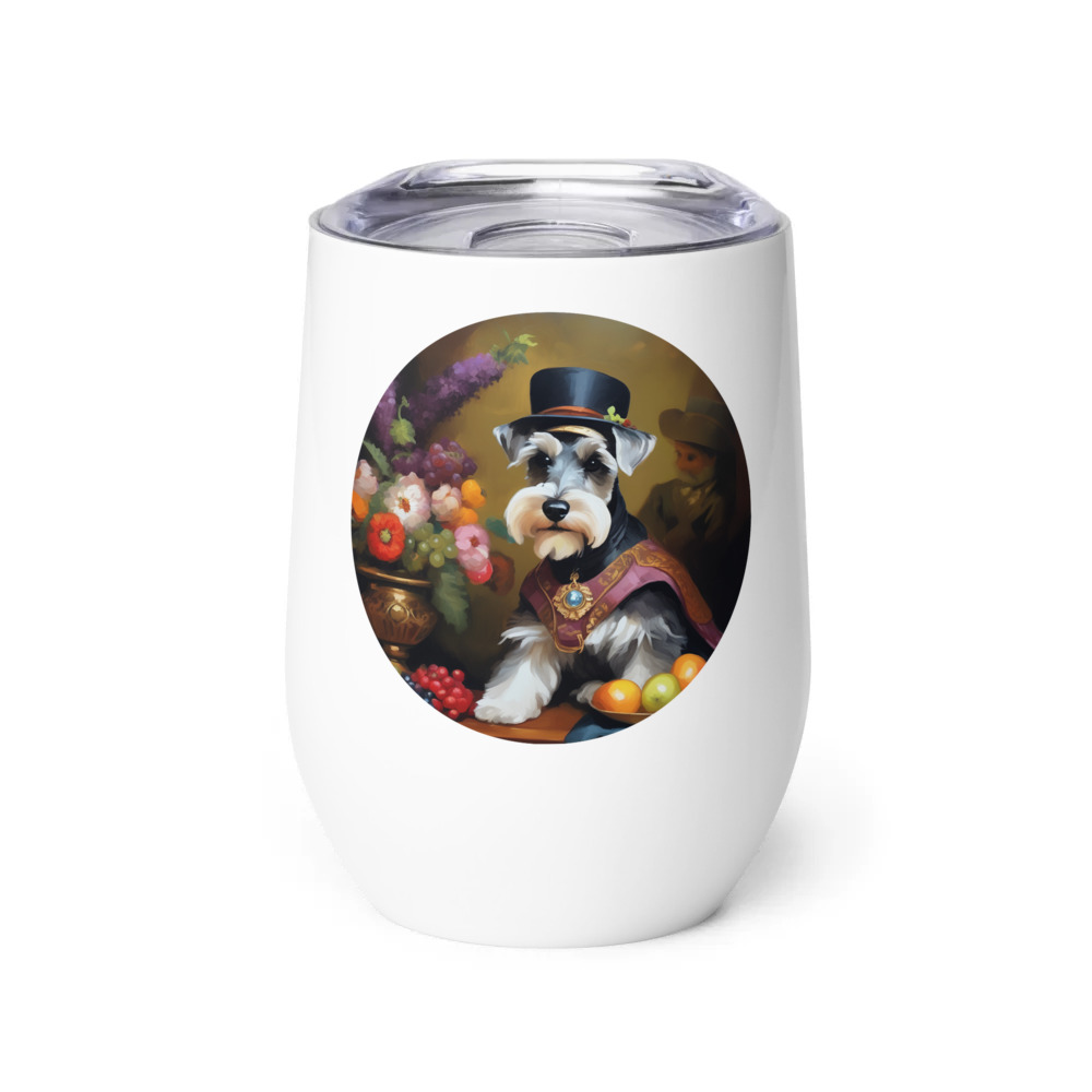PugMug Custom Miniature Schnauzer Wine Tumbler