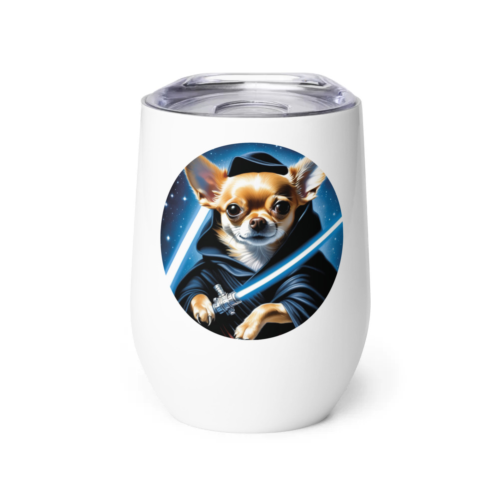PugMug Custom Chihuahua Wine Tumbler
