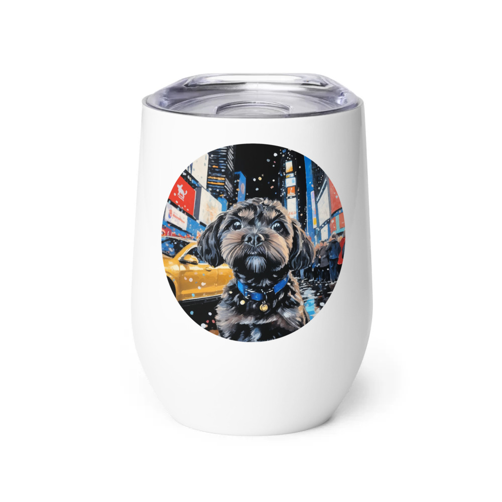 PugMug Custom Lily Wine Tumbler