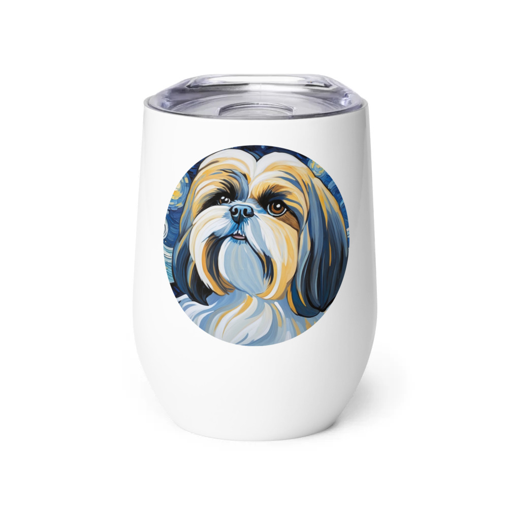PugMug Custom Shih Tzu Wine Tumbler