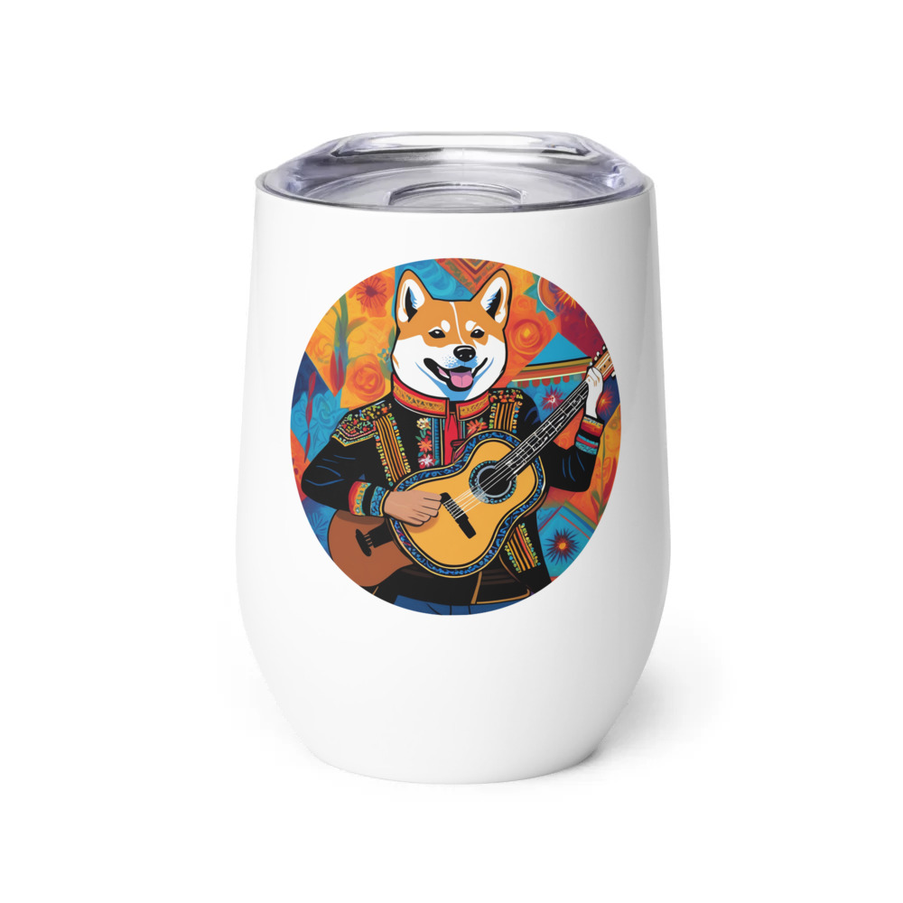 PugMug Custom Shiba Inu Wine Tumbler