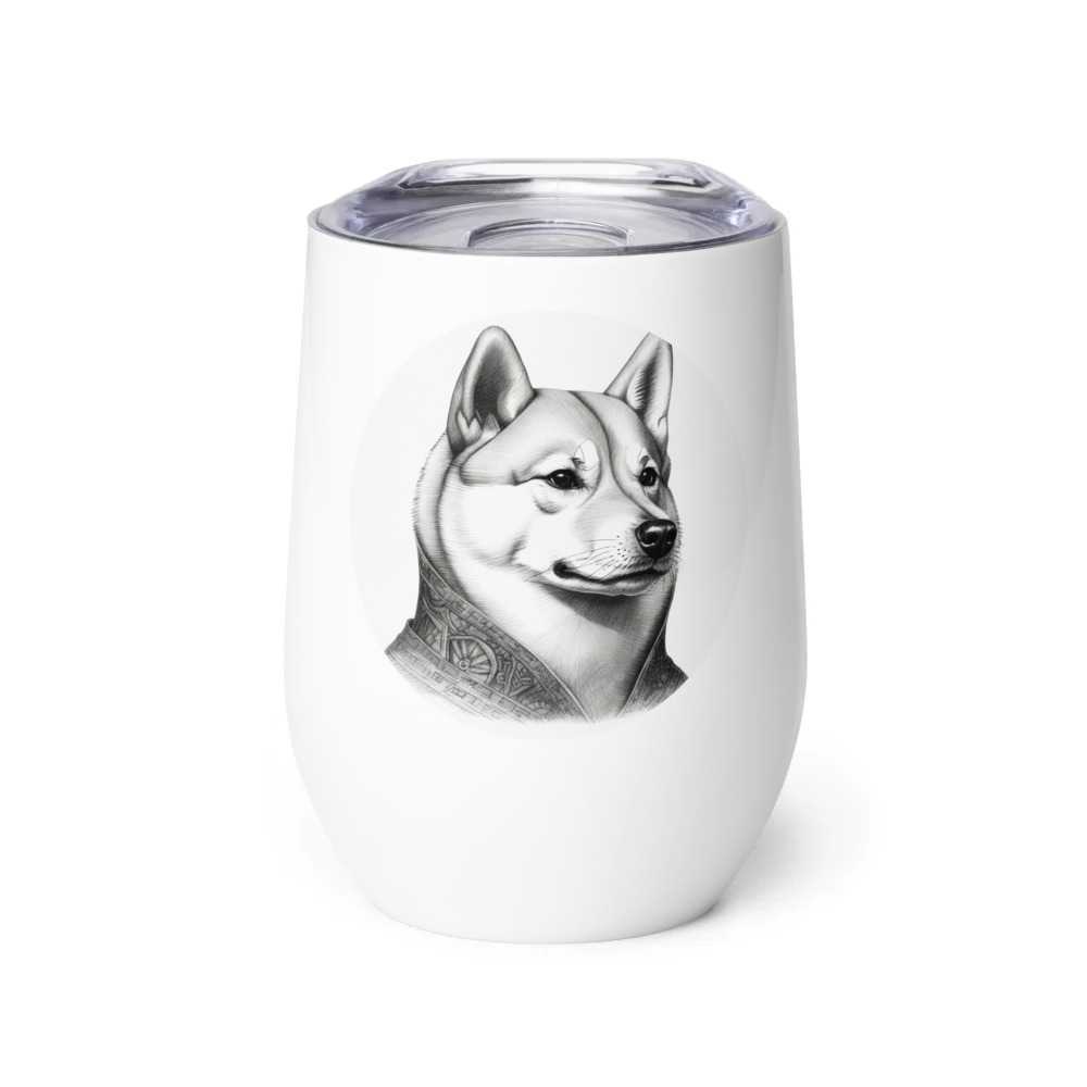 PugMug Custom Shiba Inu Wine Tumbler