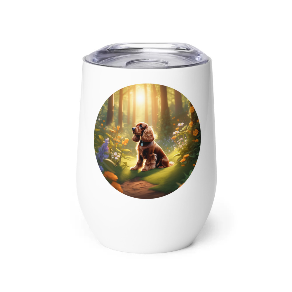 PugMug Custom Cocker Spaniel Wine Tumbler
