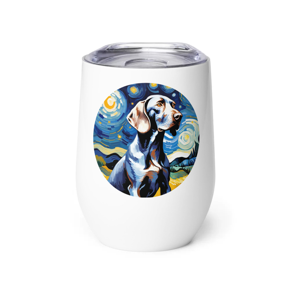 PugMug Custom Weimaraner Wine Tumbler