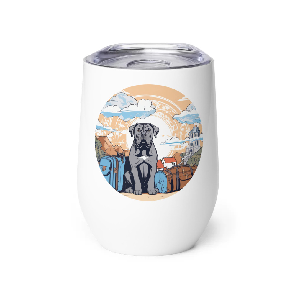 PugMug Custom Cane Corso Wine Tumbler