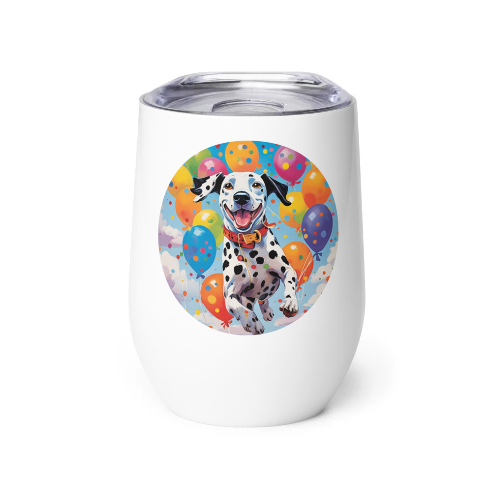 PugMug Custom Dalmatian Wine Tumbler