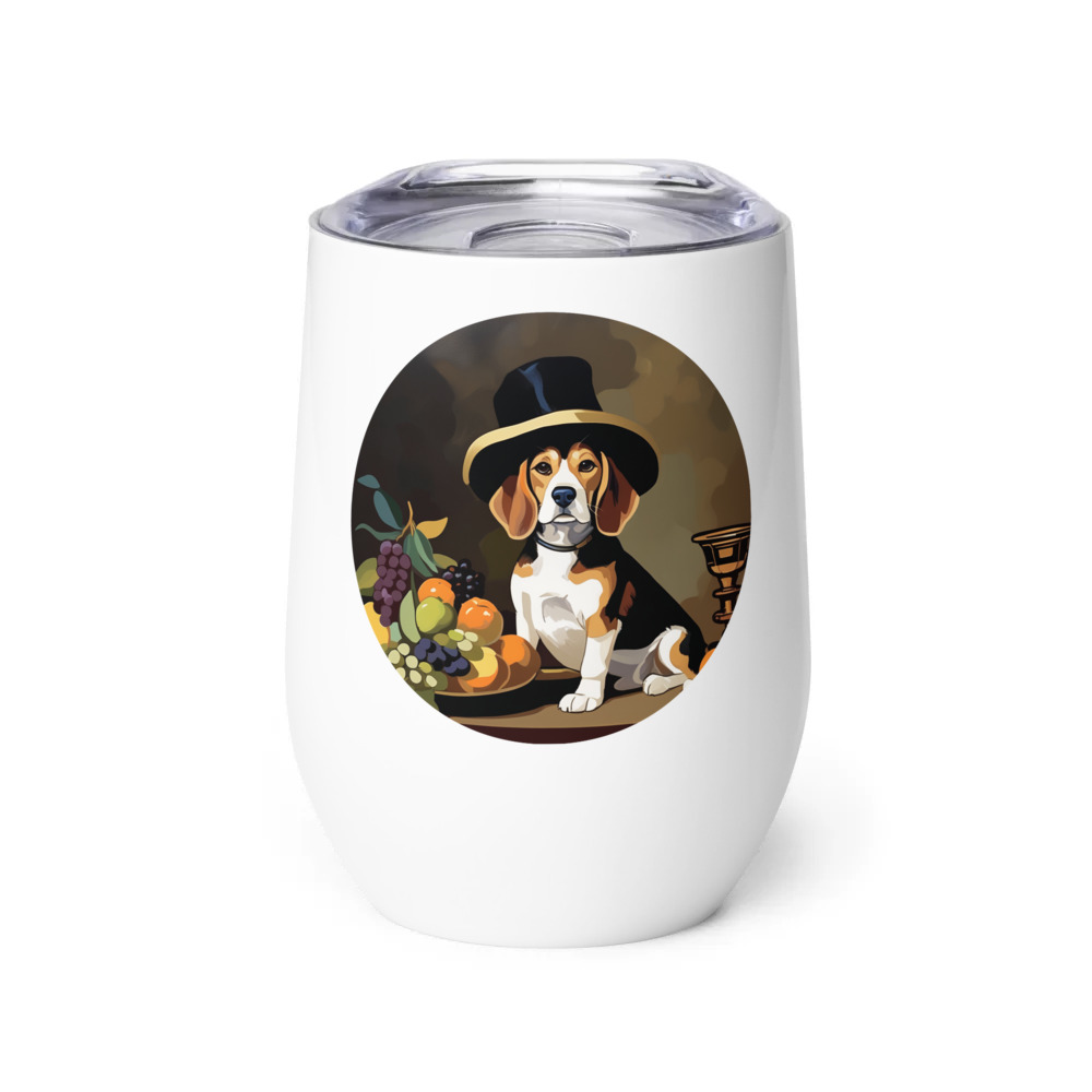 PugMug Custom Beagle Wine Tumbler