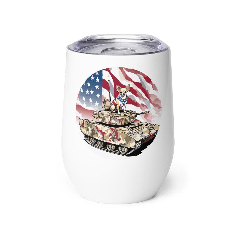 PugMug Custom Chihuahua Wine Tumbler