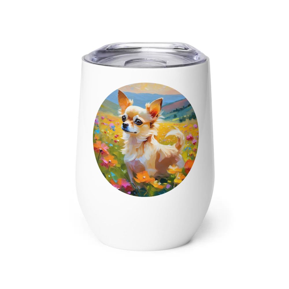 PugMug Custom Chihuahua Wine Tumbler