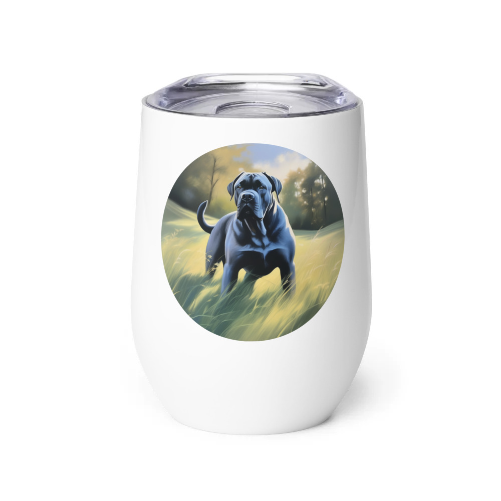 PugMug Custom Cane Corso Wine Tumbler