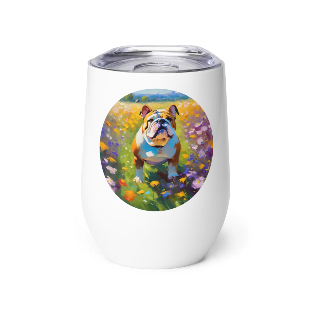 PugMug Custom Bulldog Wine Tumbler