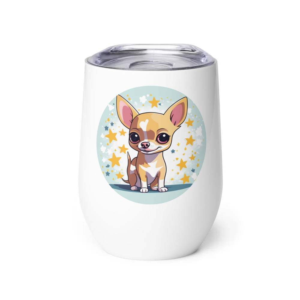 PugMug Custom Chihuahua Wine Tumbler