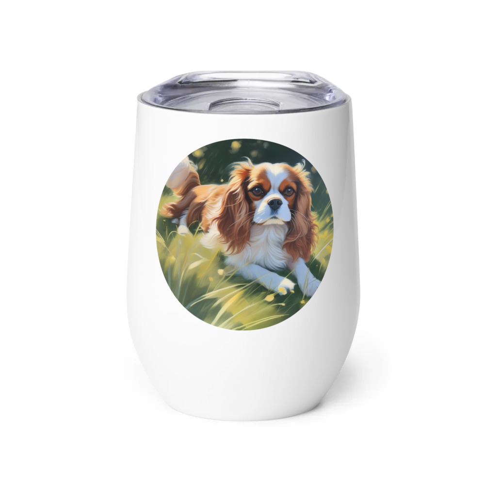 PugMug Custom Cavalier King Charles Spaniel Wine Tumbler