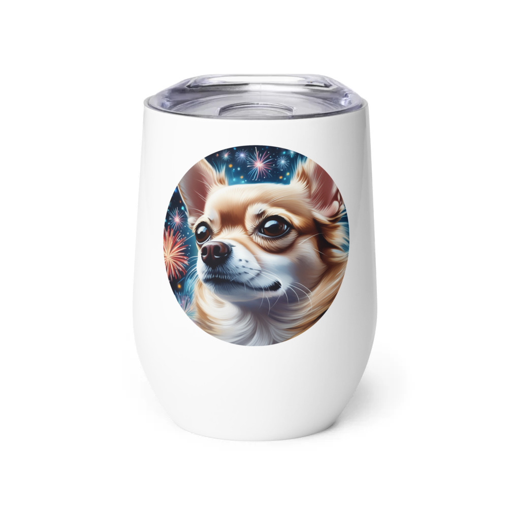 PugMug Custom Chihuahua Wine Tumbler