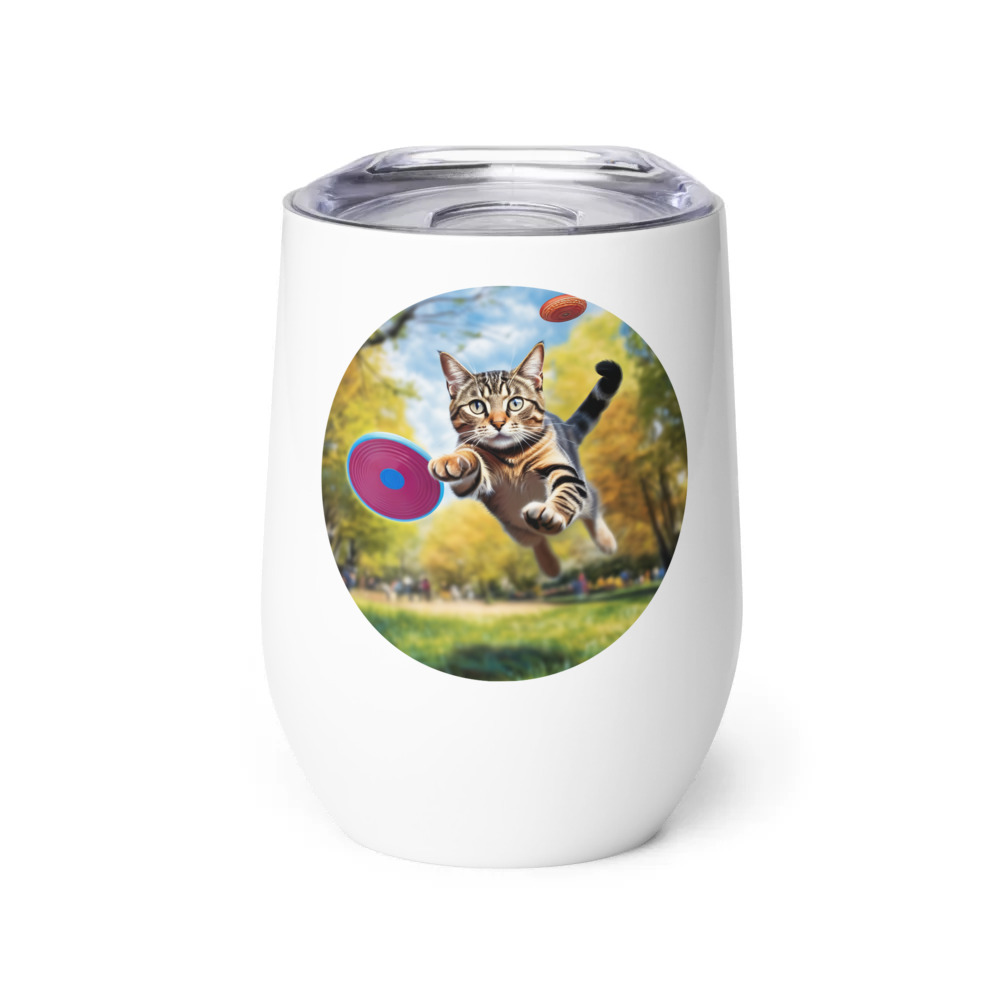 PugMug Custom Tabby Companion Cat Wine Tumbler