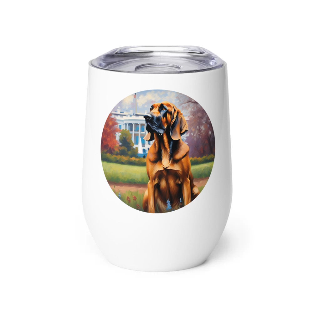 PugMug Custom Bloodhound Wine Tumbler