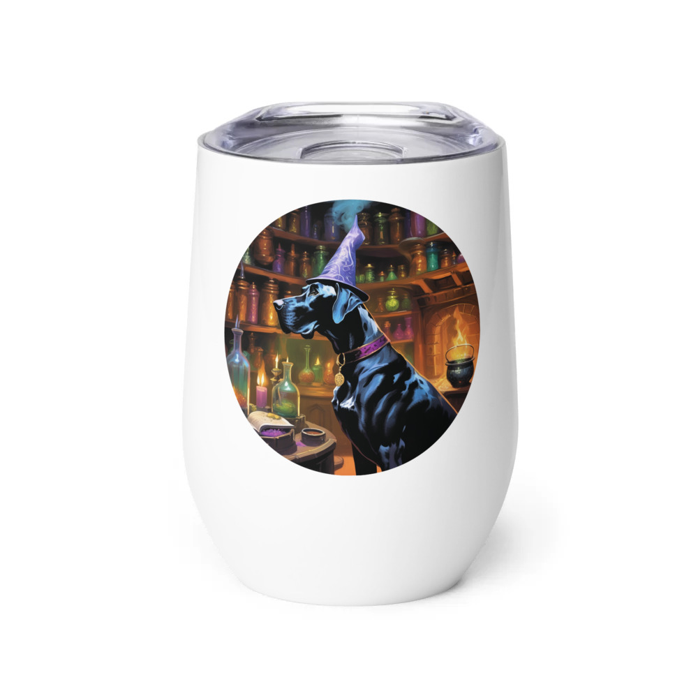 PugMug Custom Great Dane Wine Tumbler