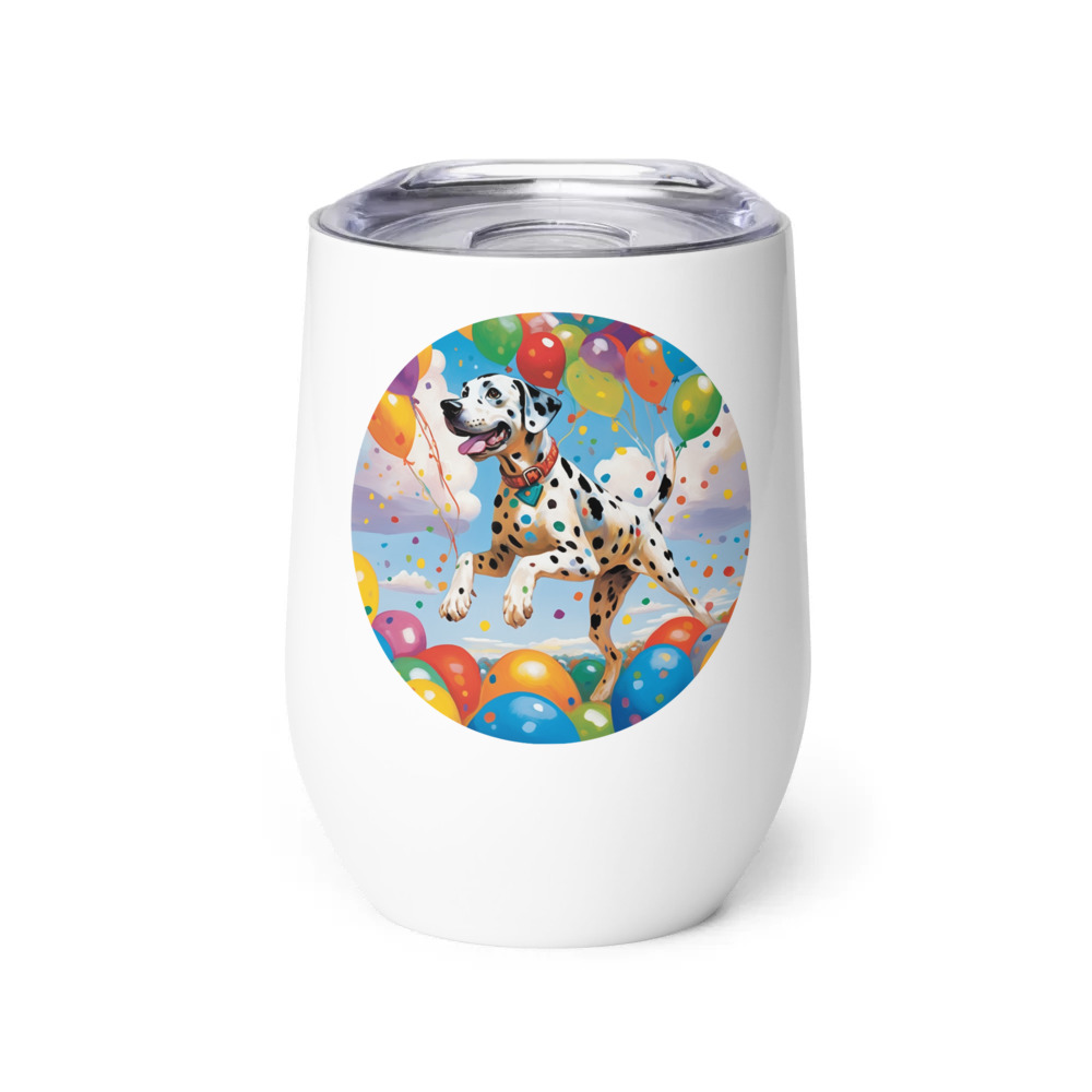 PugMug Custom Dalmatian Wine Tumbler