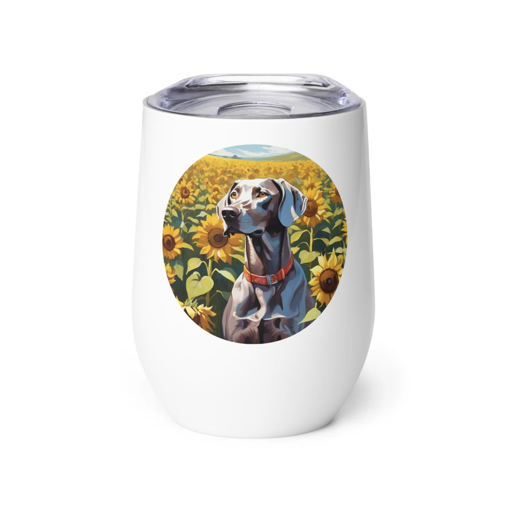PugMug Custom Weimaraner Wine Tumbler