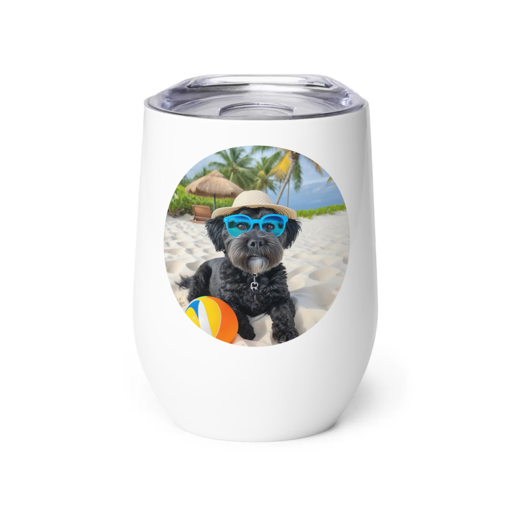 PugMug Custom Lily Wine Tumbler