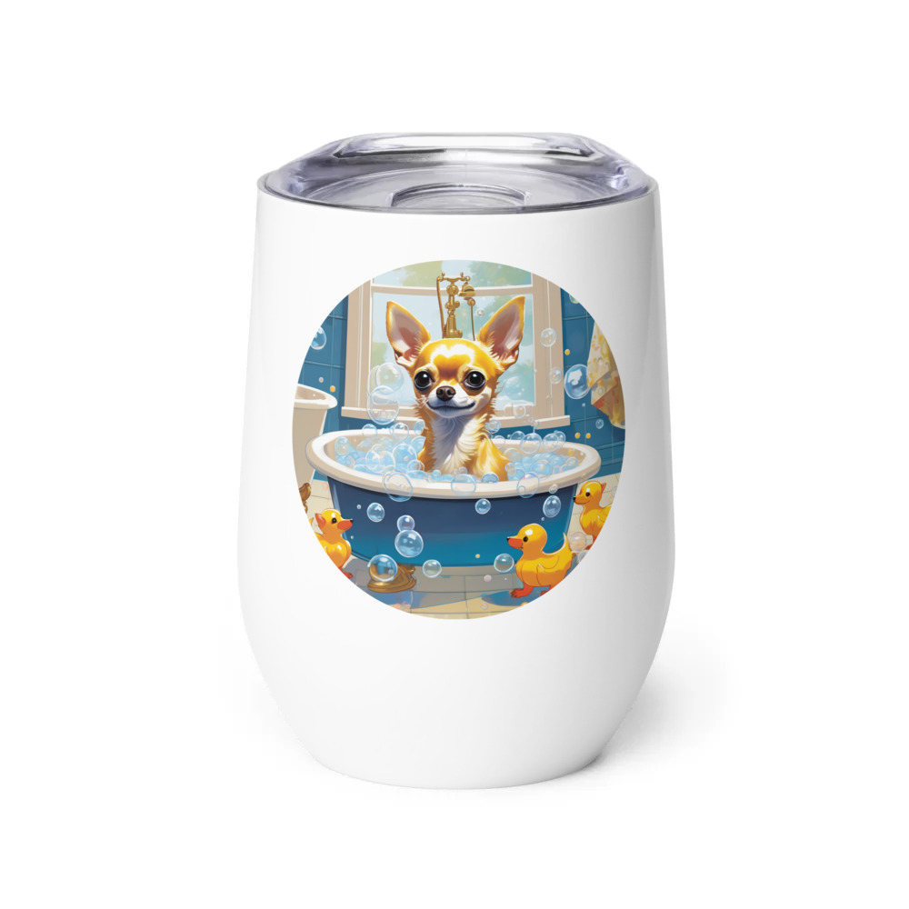 PugMug Custom Chihuahua Wine Tumbler