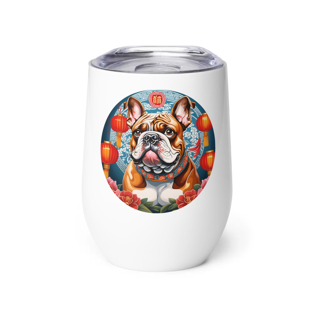 PugMug Custom Bulldog Wine Tumbler