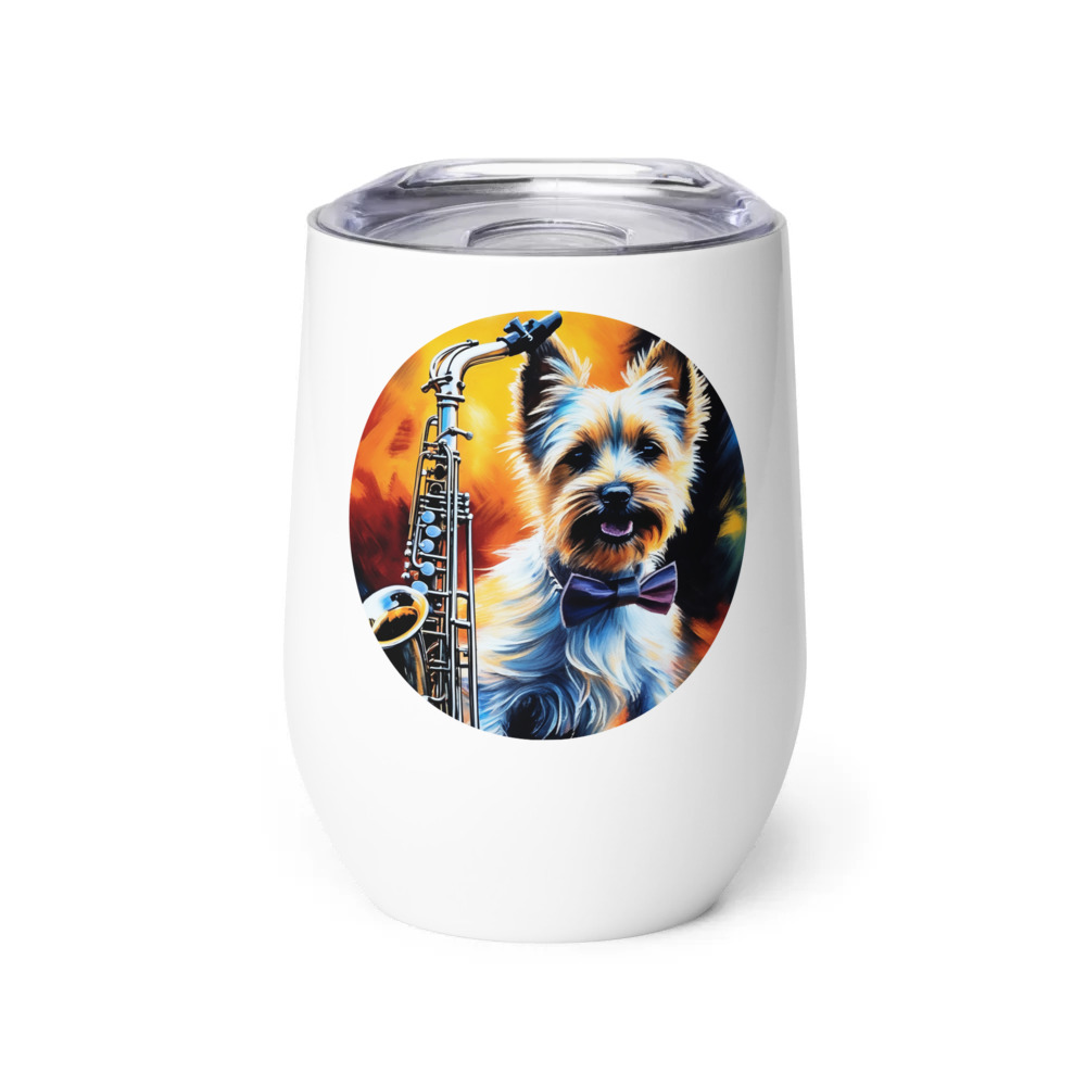 PugMug Custom Cairn Terrier Wine Tumbler